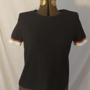 Zara tee w/stripped sleeve - size S fair condition
